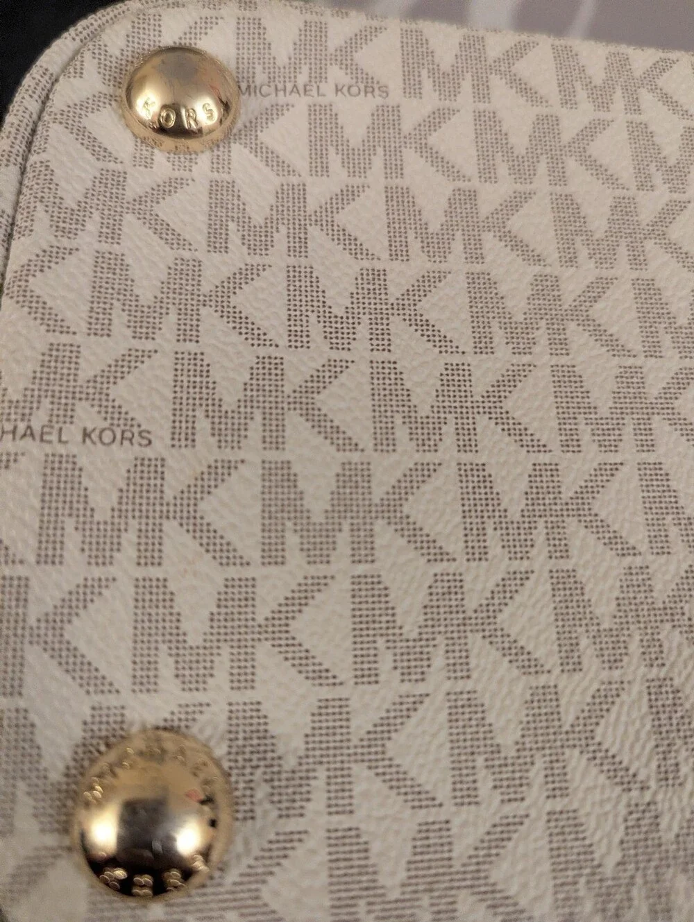 Michael Kors Beige Logo medium Tote with Tan Trim